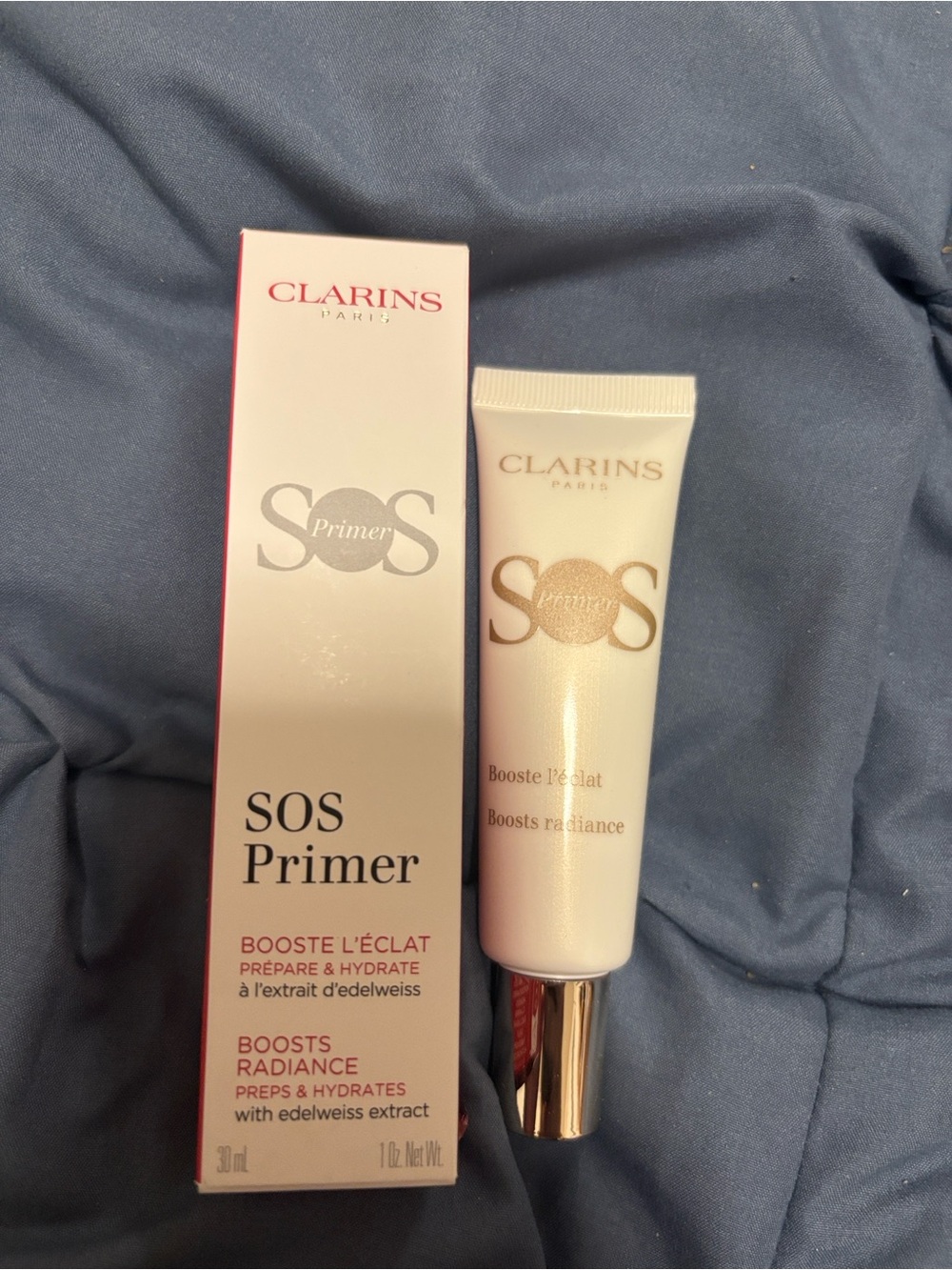 Clarins SOS Primer in Pink and Gold Accents